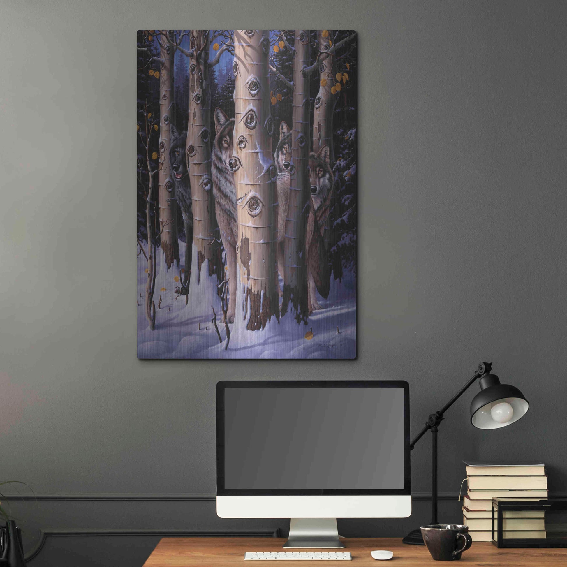 Luxe Metal Art 'The Eyes Of The King' by R. Hed, Metal Wall Art,24x36