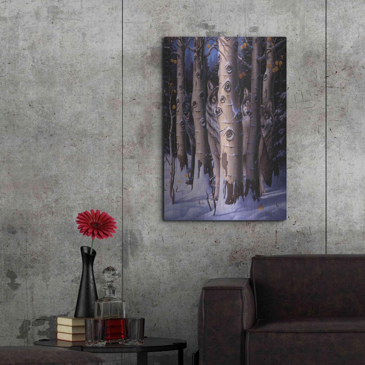 Luxe Metal Art 'The Eyes Of The King' by R. Hed, Metal Wall Art,24x36
