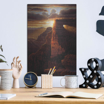 Luxe Metal Art 'The Light Of Life' by R. Hed, Metal Wall Art,12x16