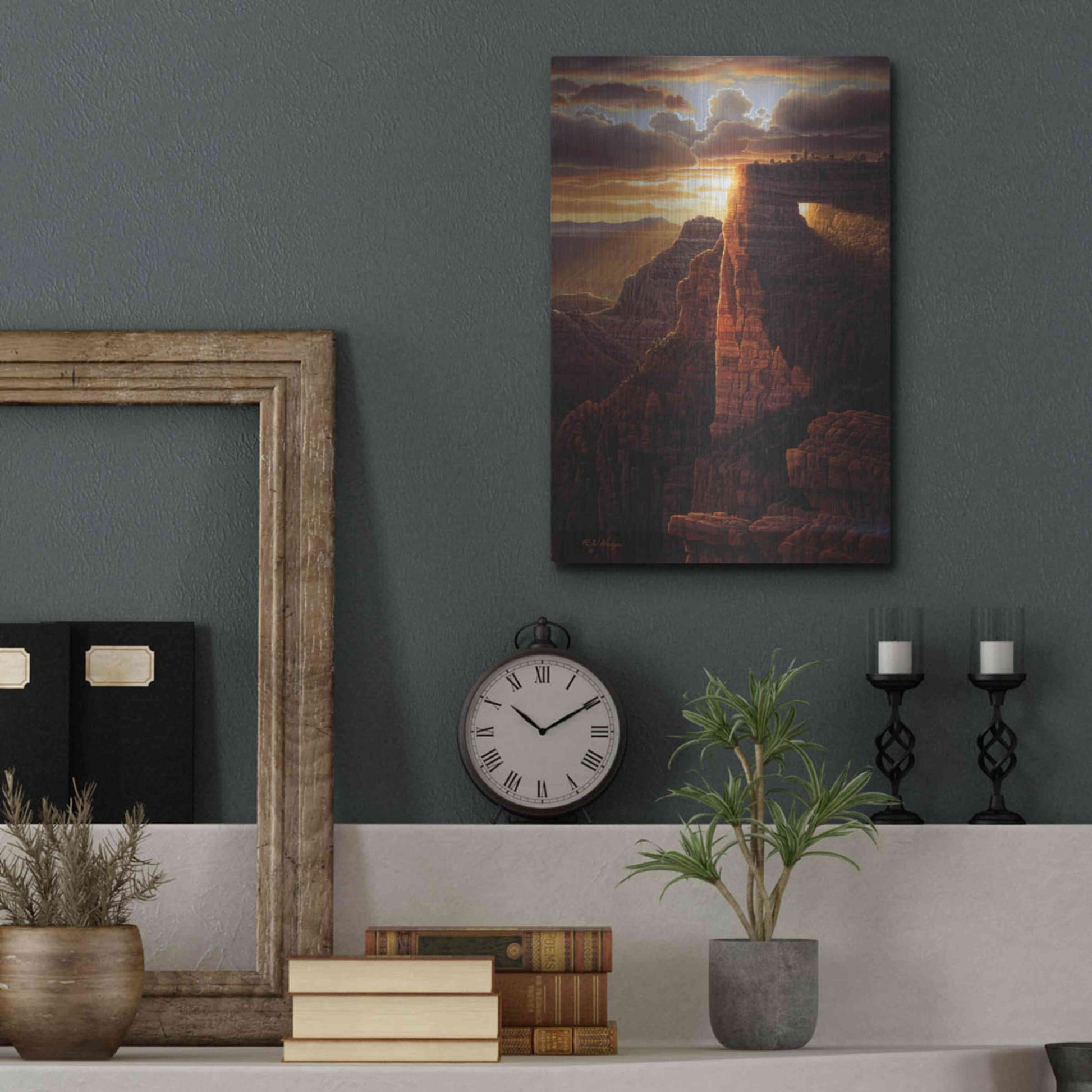 Luxe Metal Art 'The Light Of Life' by R. Hed, Metal Wall Art,12x16