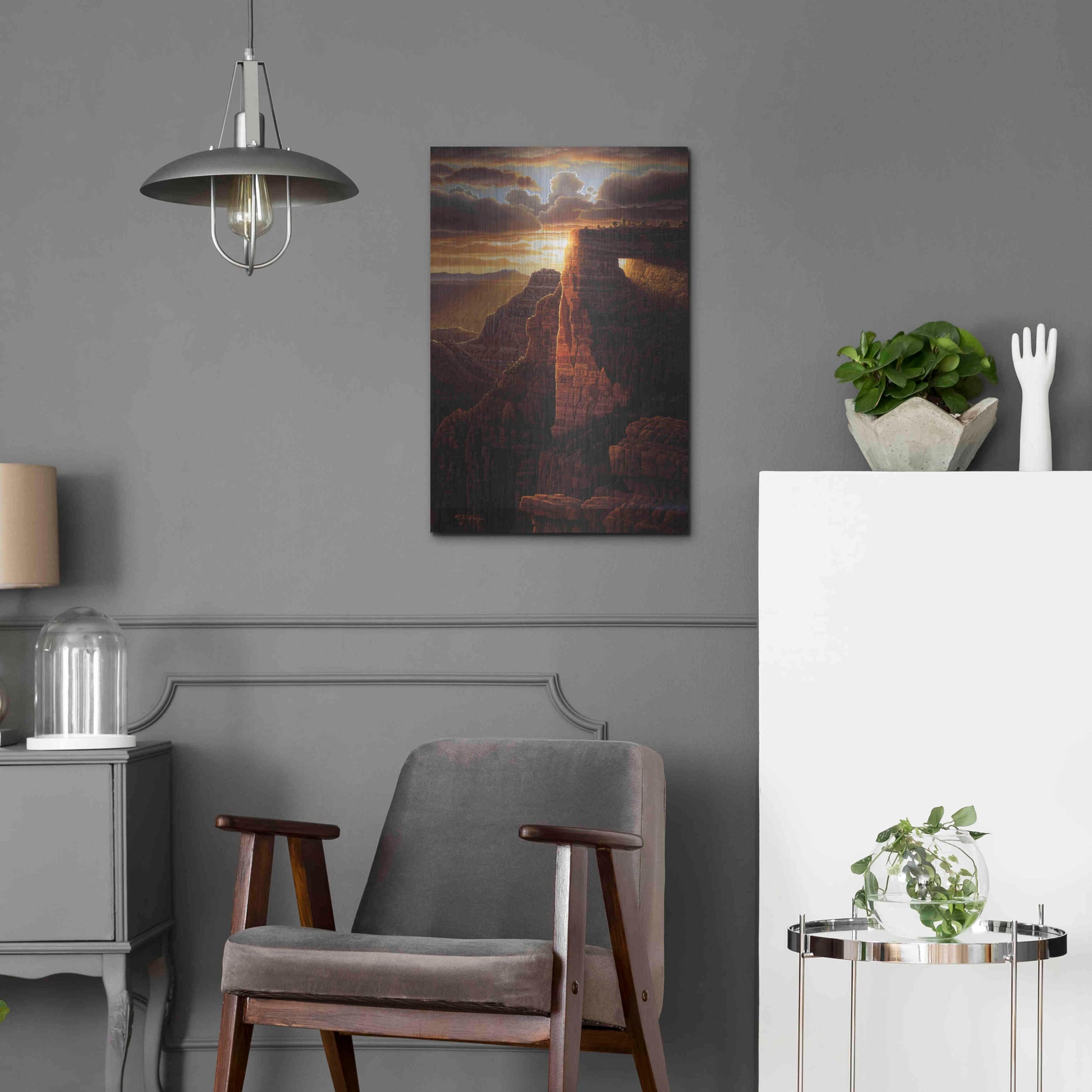 Luxe Metal Art 'The Light Of Life' by R. Hed, Metal Wall Art,16x24