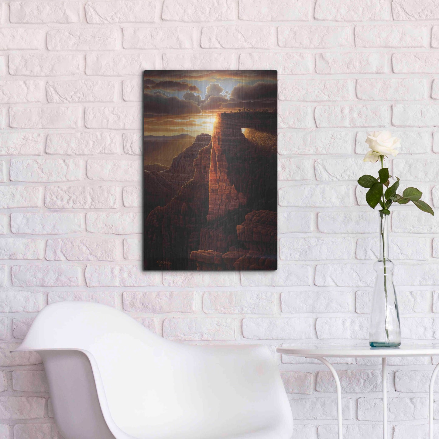 Luxe Metal Art 'The Light Of Life' by R. Hed, Metal Wall Art,16x24