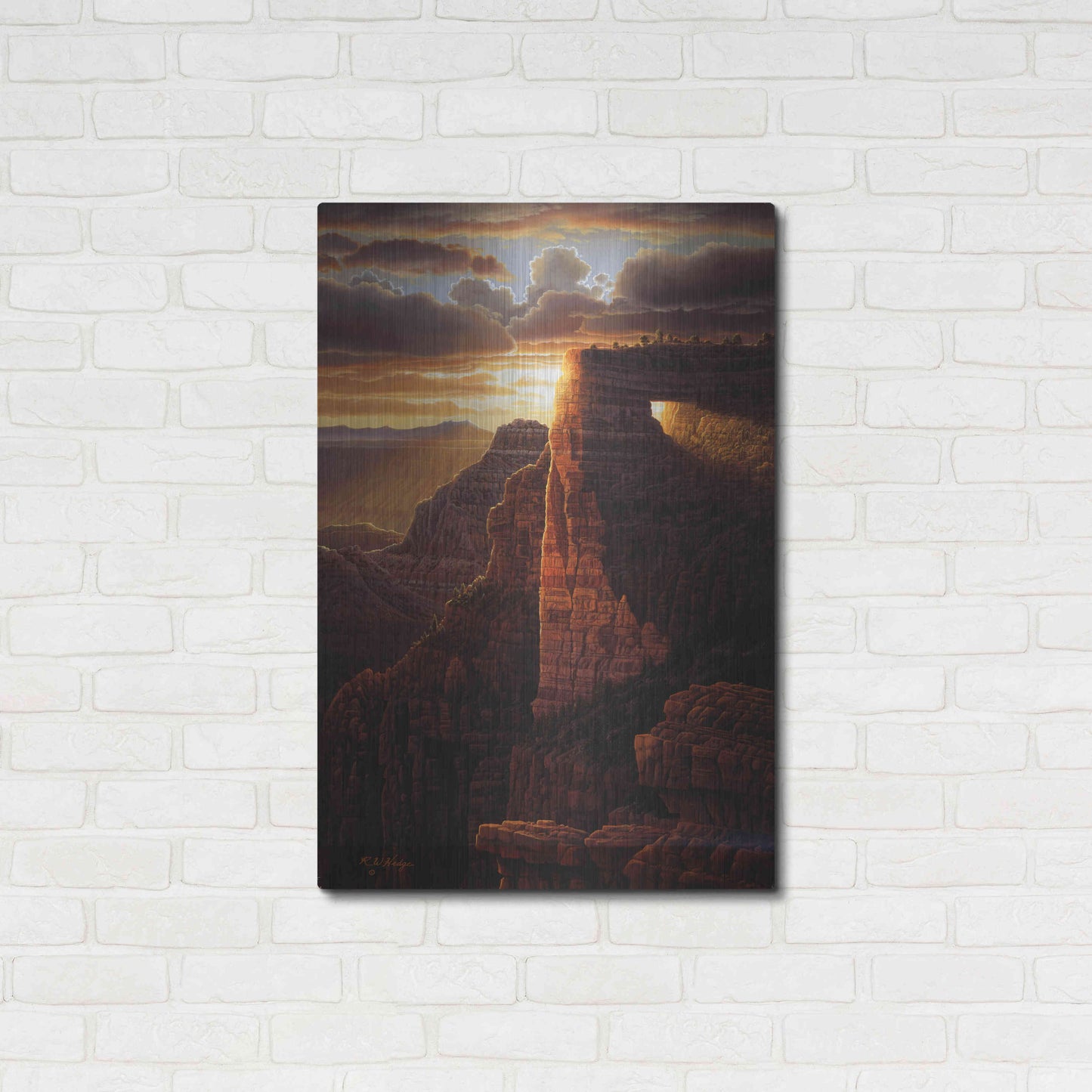 Luxe Metal Art 'The Light Of Life' by R. Hed, Metal Wall Art,24x36