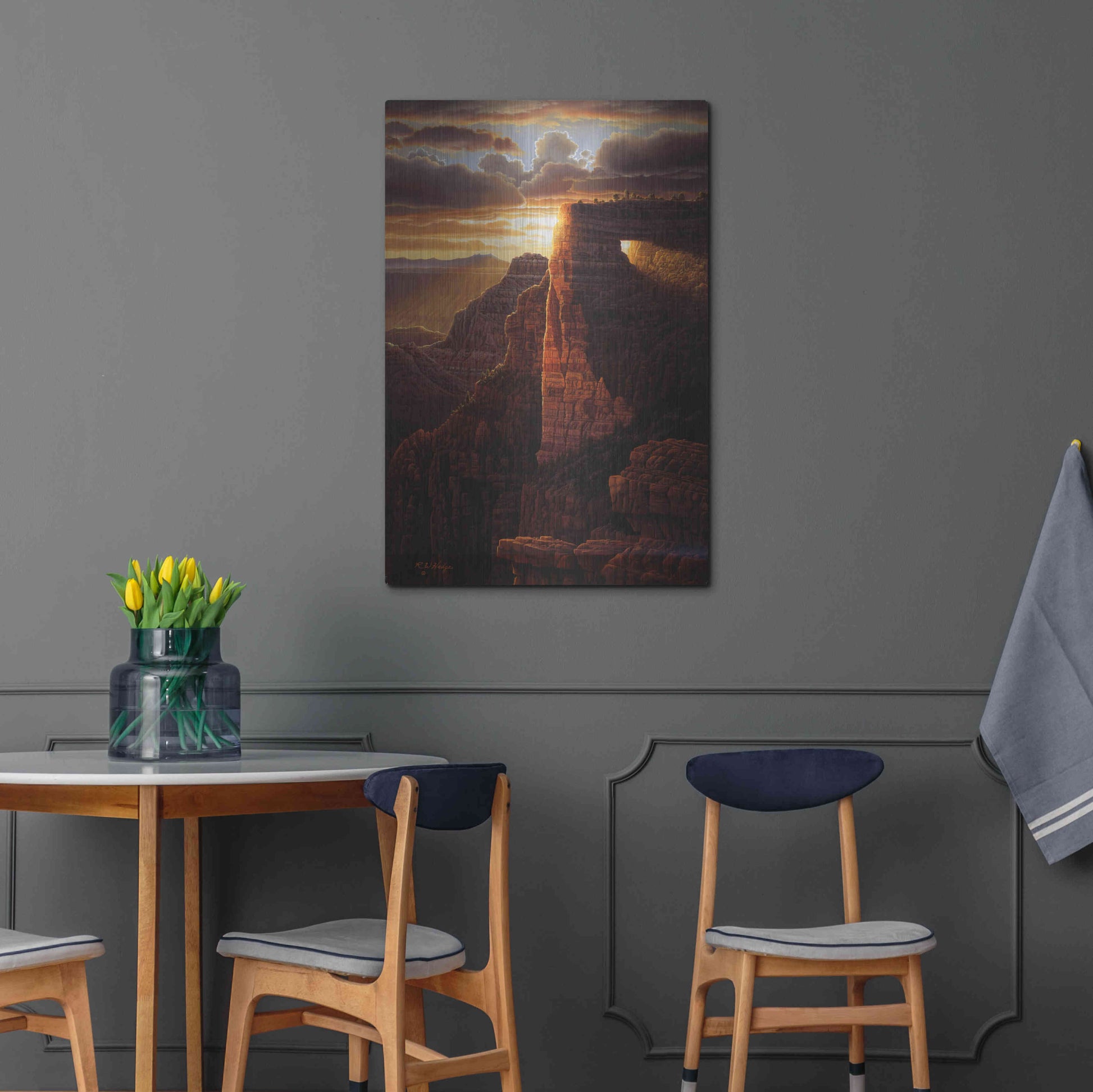 Luxe Metal Art 'The Light Of Life' by R. Hed, Metal Wall Art,24x36