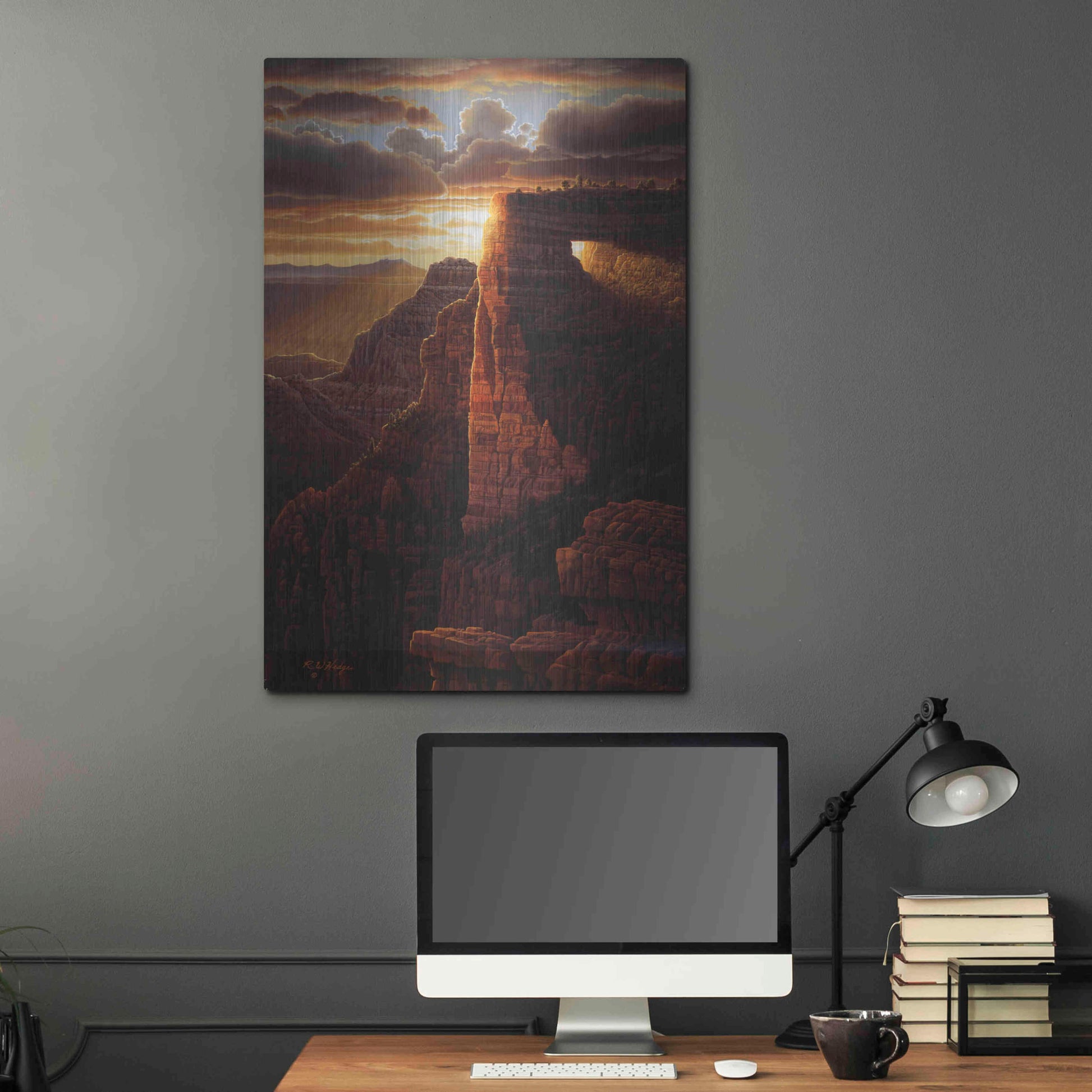 Luxe Metal Art 'The Light Of Life' by R. Hed, Metal Wall Art,24x36