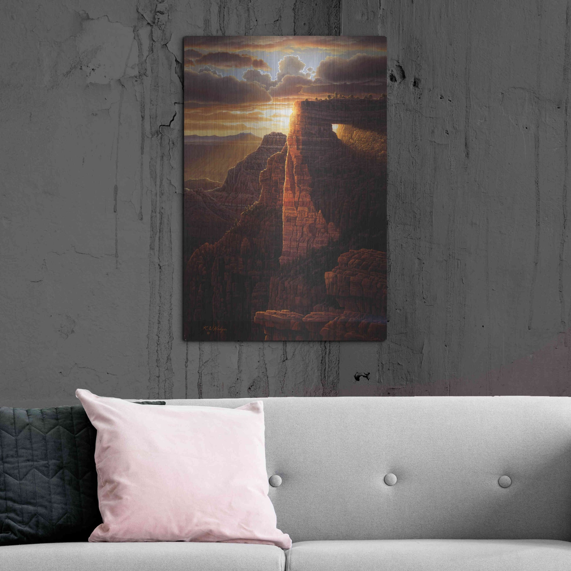 Luxe Metal Art 'The Light Of Life' by R. Hed, Metal Wall Art,24x36