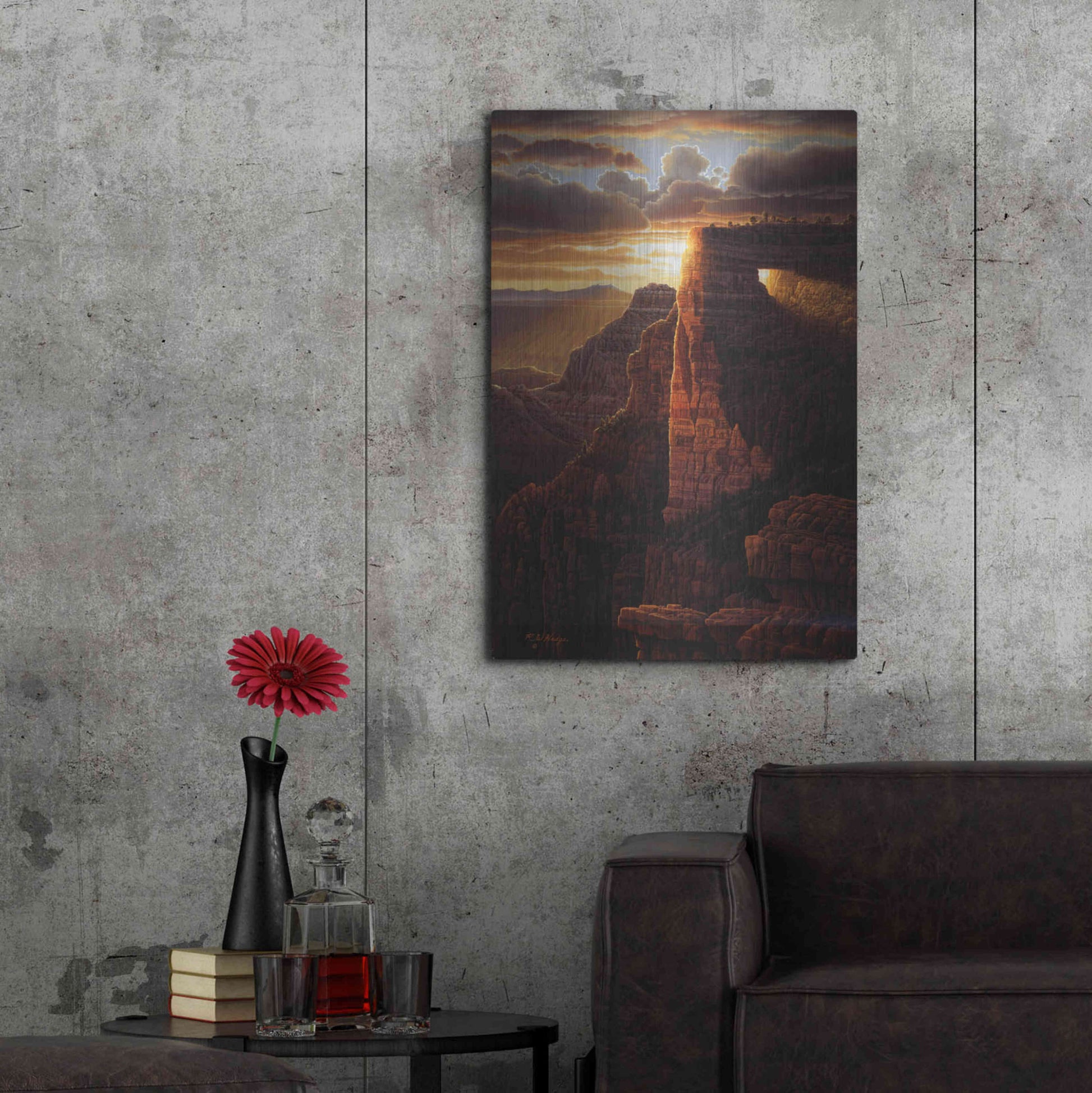 Luxe Metal Art 'The Light Of Life' by R. Hed, Metal Wall Art,24x36