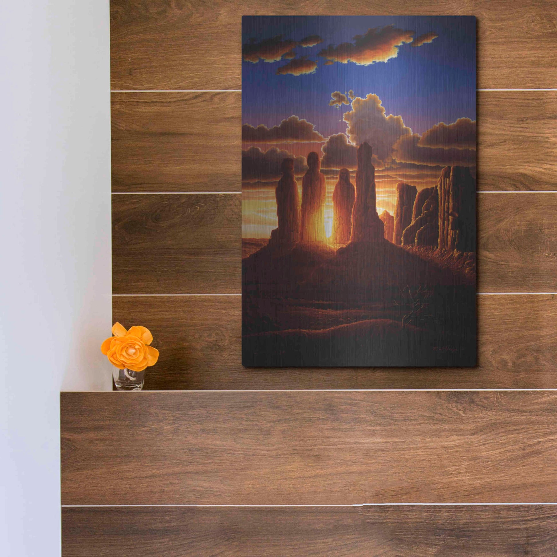 Luxe Metal Art 'Daniel 3.25' by R. Hed, Metal Wall Art,12x16