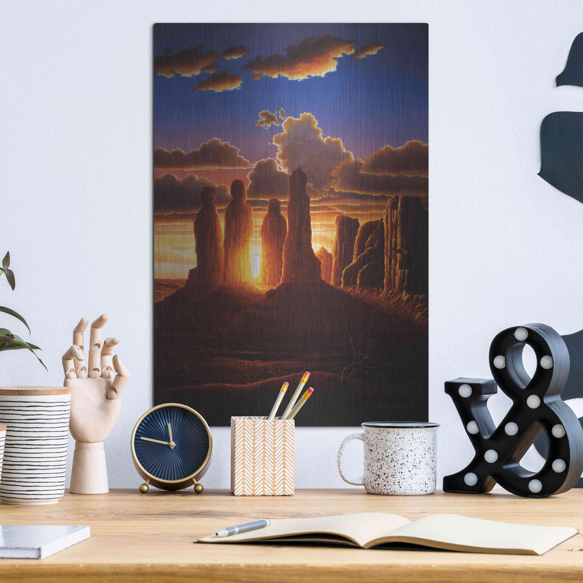 Luxe Metal Art 'Daniel 3.25' by R. Hed, Metal Wall Art,12x16