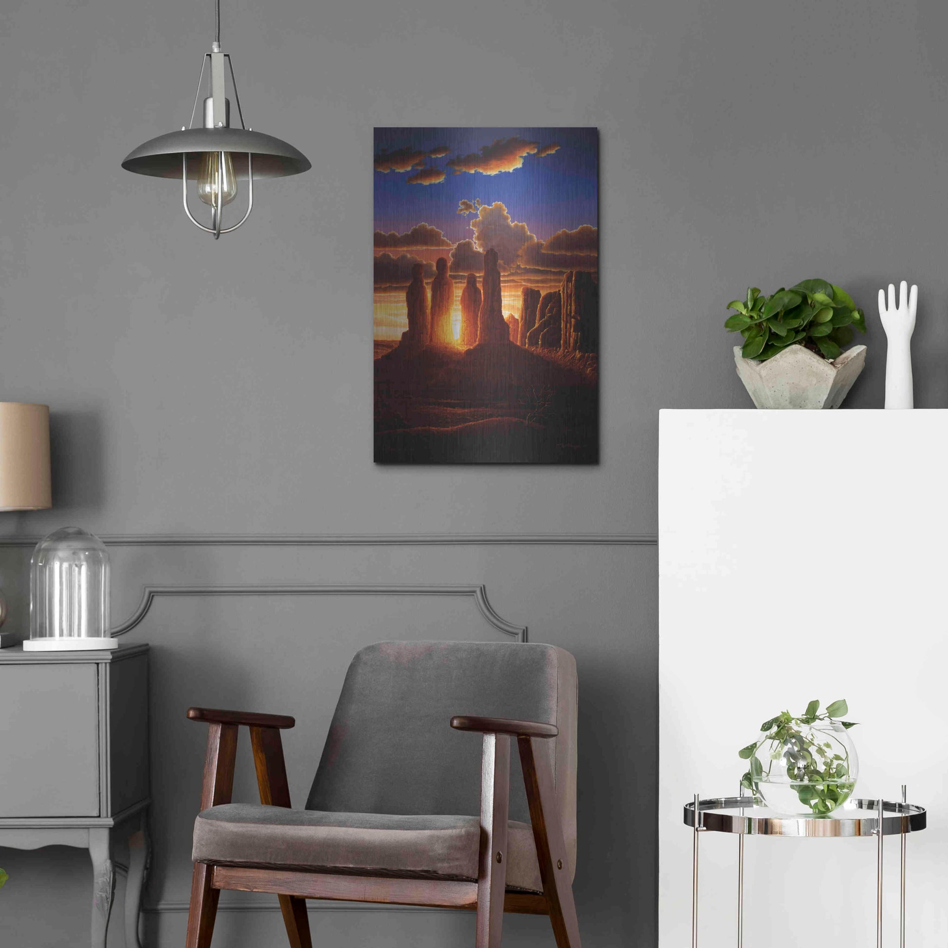 Luxe Metal Art 'Daniel 3.25' by R. Hed, Metal Wall Art,16x24