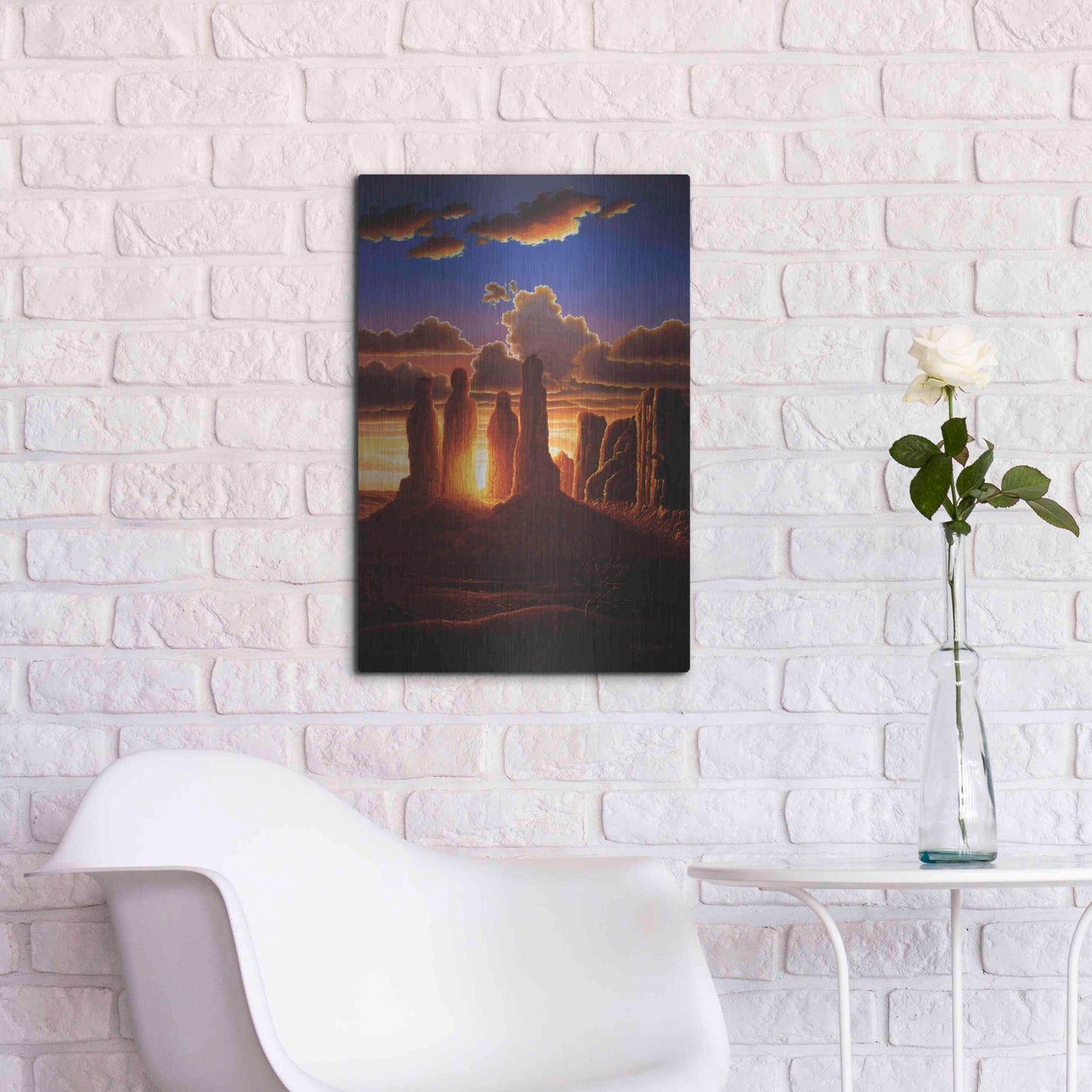 Luxe Metal Art 'Daniel 3.25' by R. Hed, Metal Wall Art,16x24