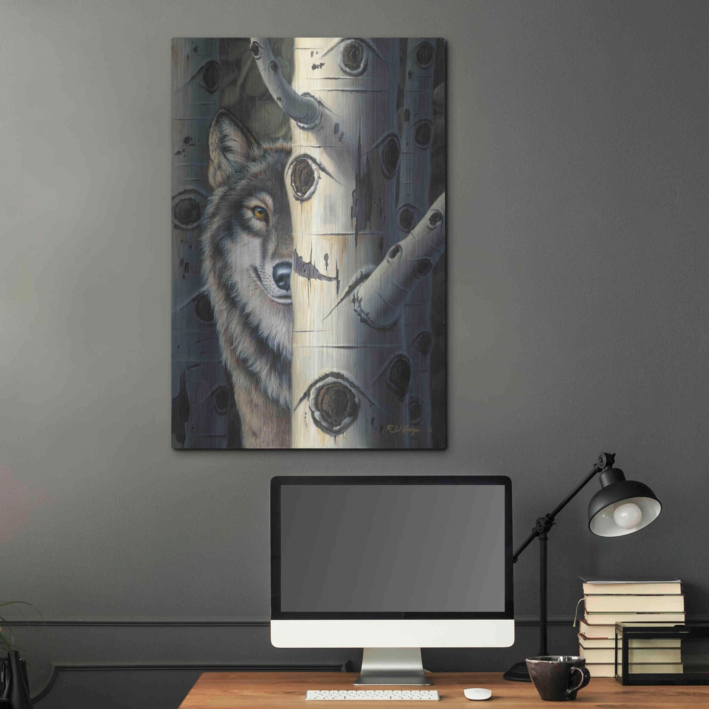 Luxe Metal Art 'Disguise' by R. Hed, Metal Wall Art,24x36