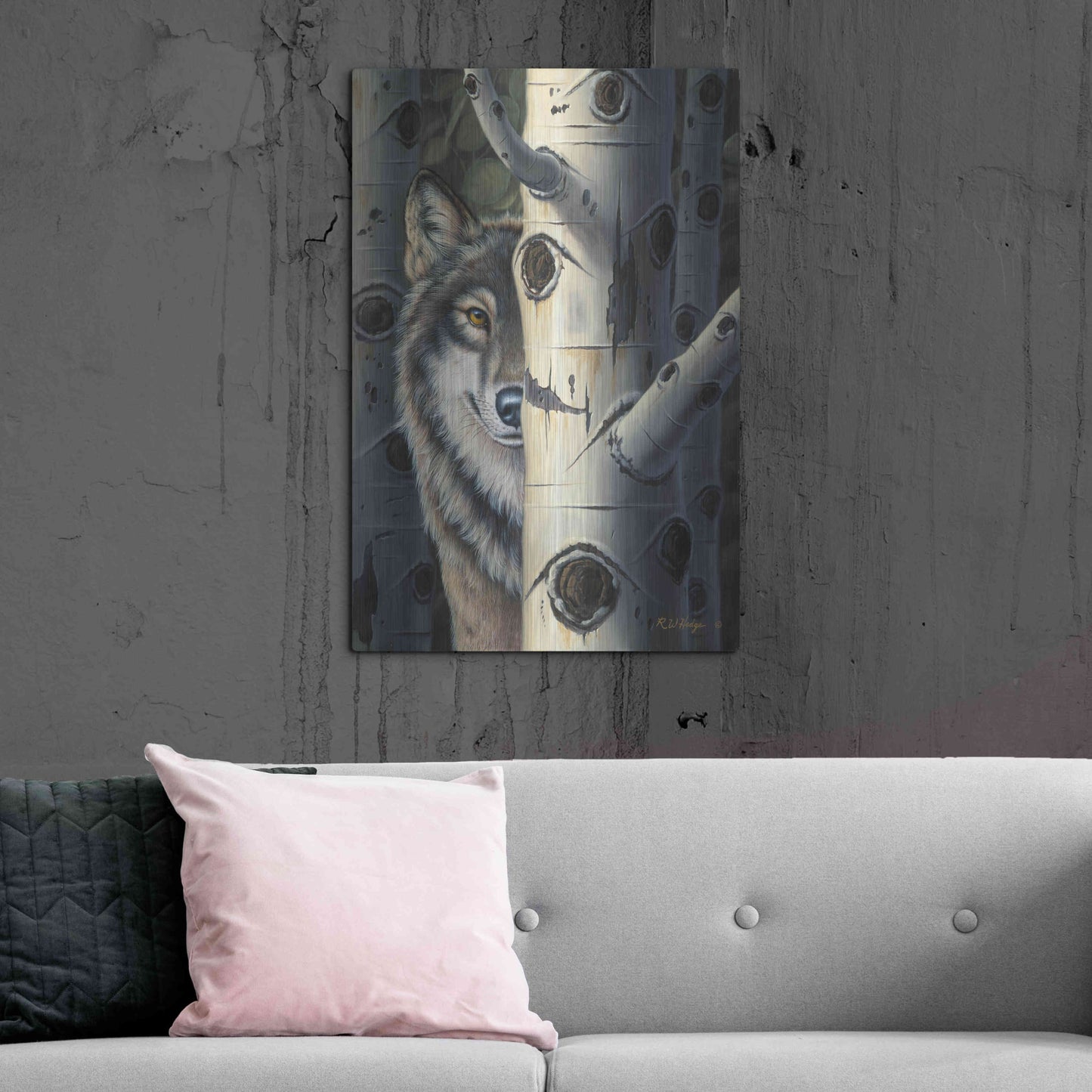 Luxe Metal Art 'Disguise' by R. Hed, Metal Wall Art,24x36