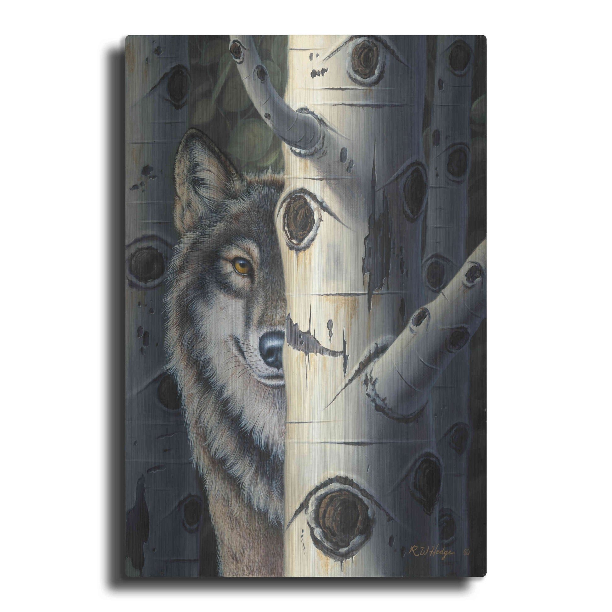 Luxe Metal Art 'Disguise' by R. Hed, Metal Wall Art