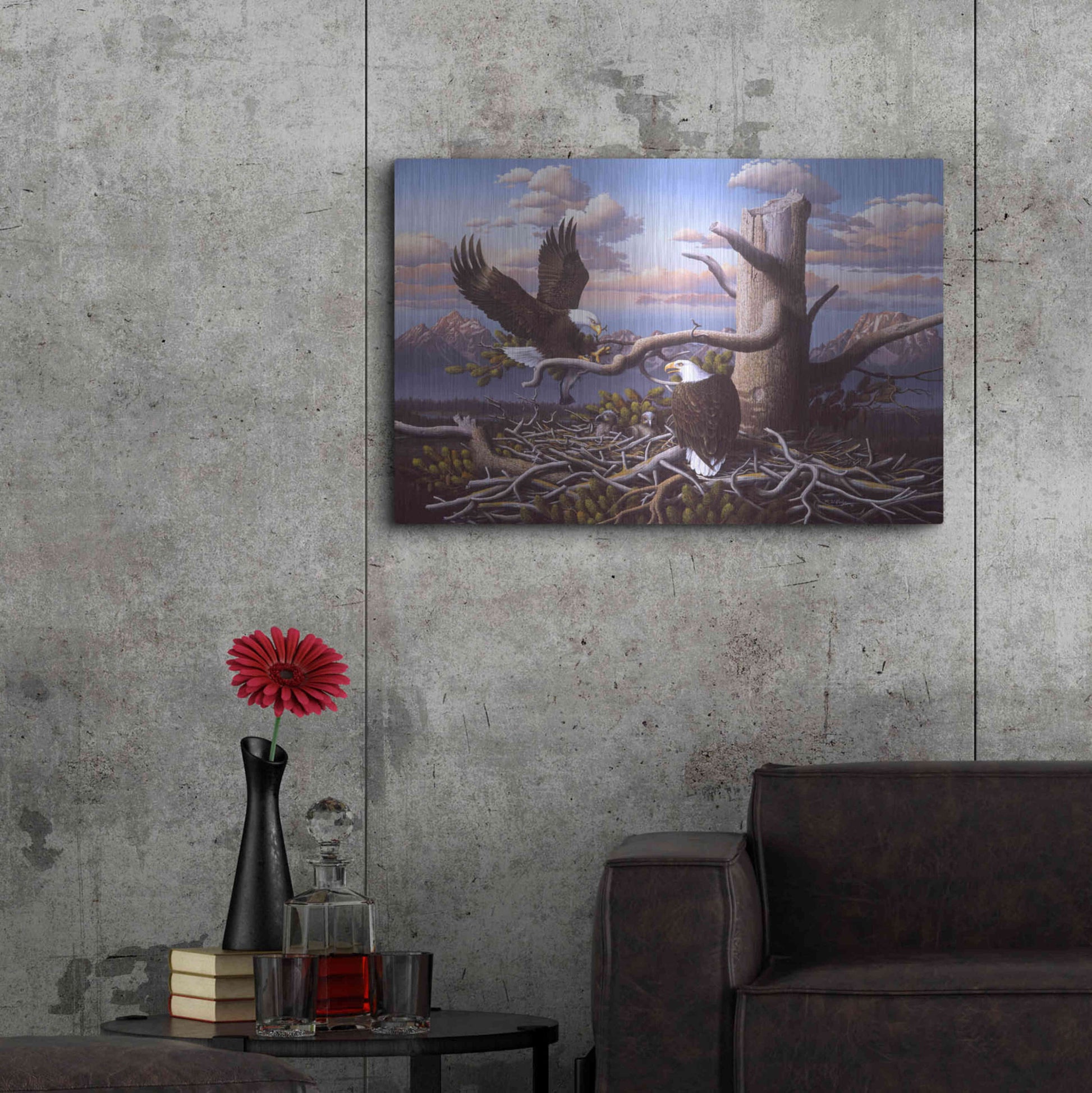 Luxe Metal Art 'Raising Freedom' by R. Hed, Metal Wall Art,36x24