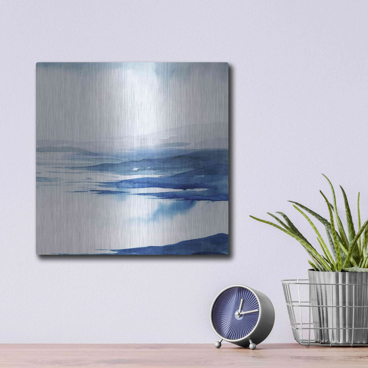 'Crystallized Lagoon II' by Grace Popp – Metal Wall Art, 12x12 room view