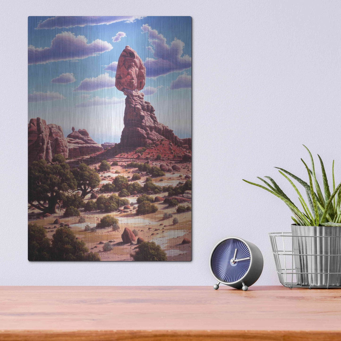 Luxe Metal Art 'A Matter Of Time' by R. Hed, Metal Wall Art,12x16