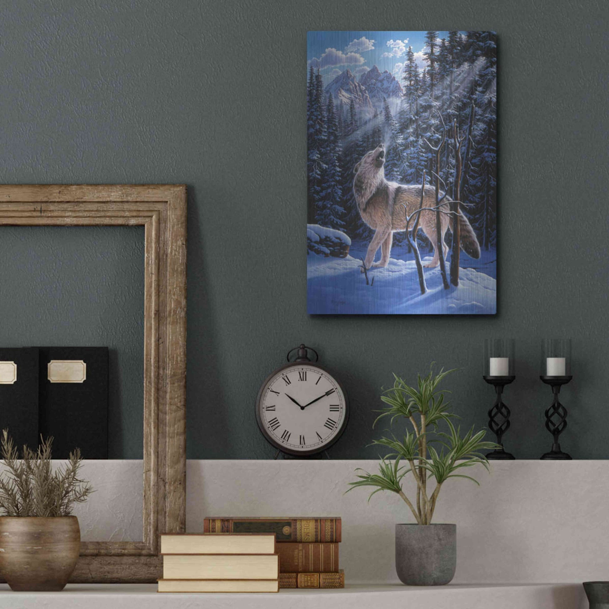 Luxe Metal Art 'In The Still Of The Tetons' by R. Hed, Metal Wall Art,12x16