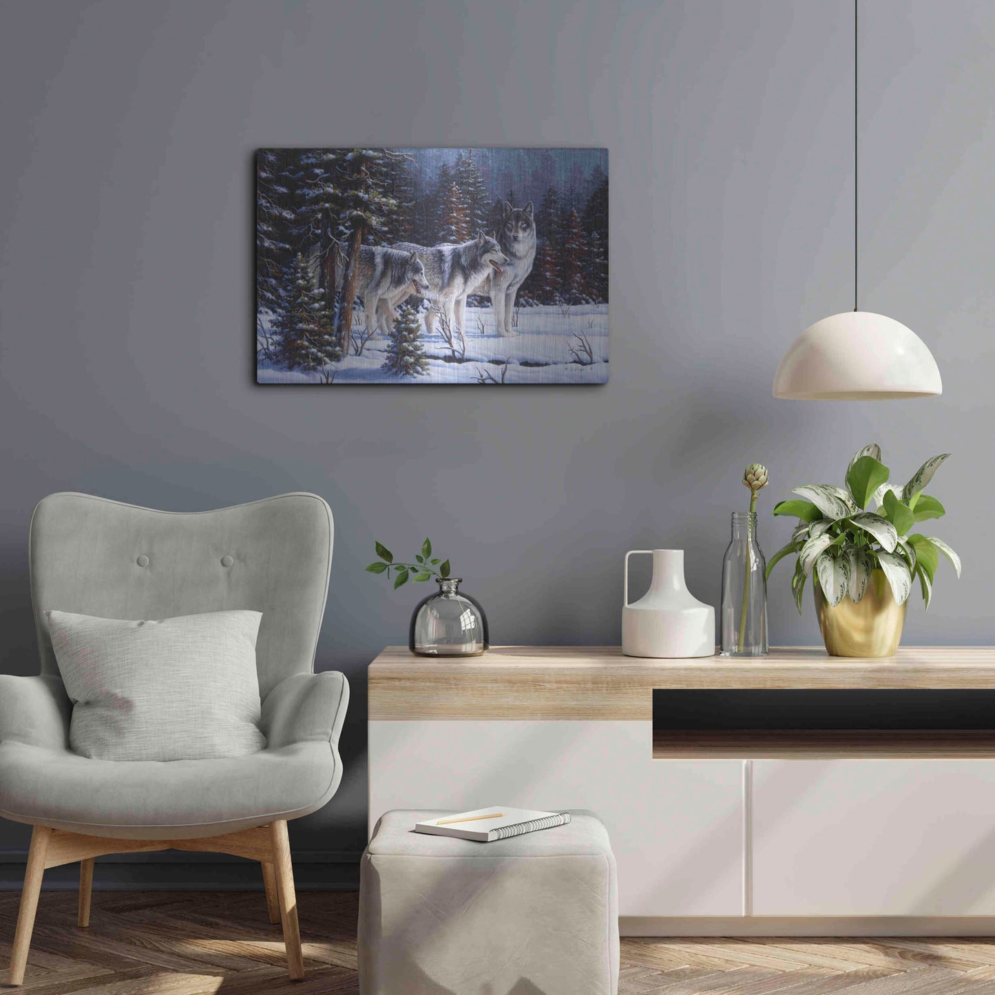 Luxe Metal Art 'Winter Coats' by R. Hed, Metal Wall Art,24x16