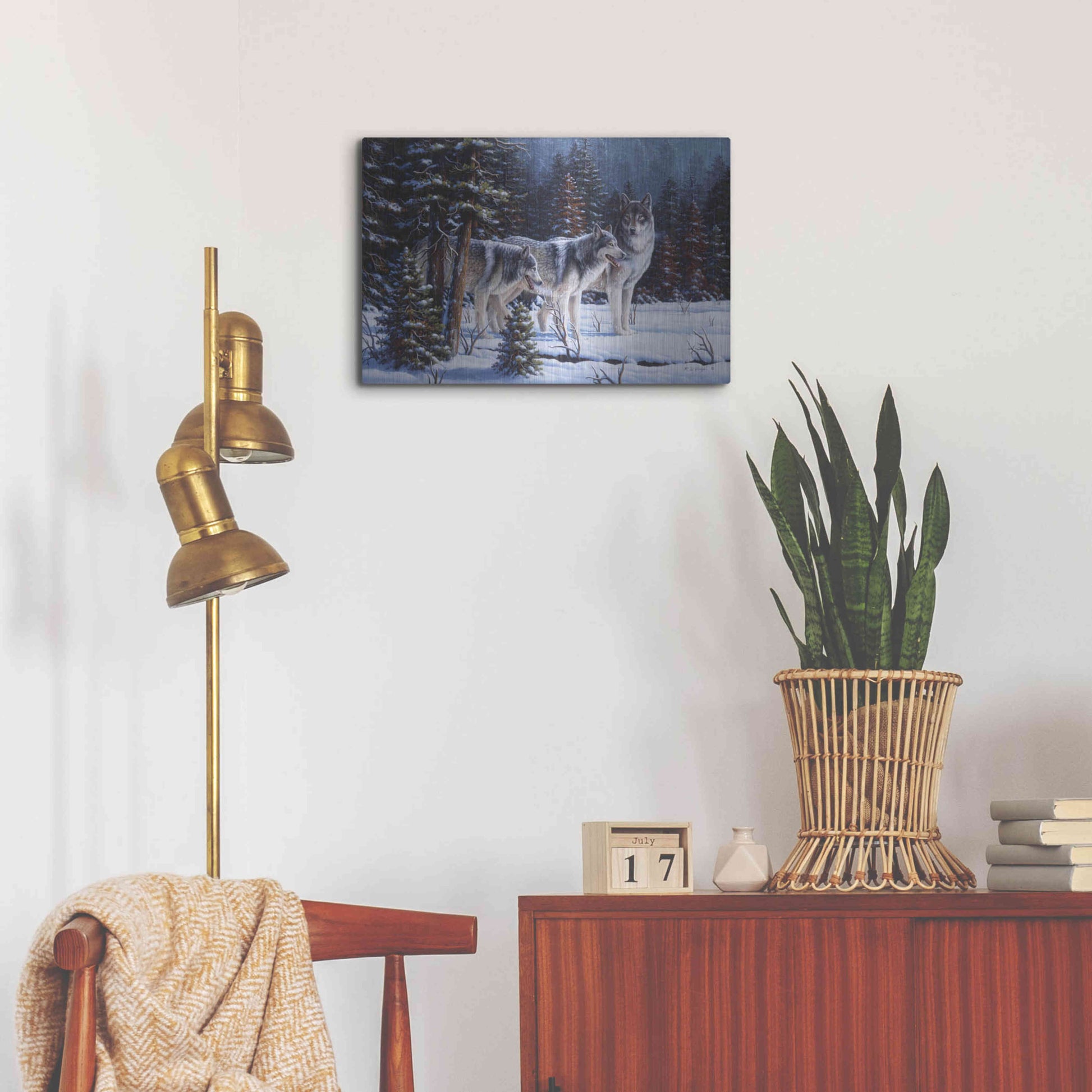 Luxe Metal Art 'Winter Coats' by R. Hed, Metal Wall Art,24x16