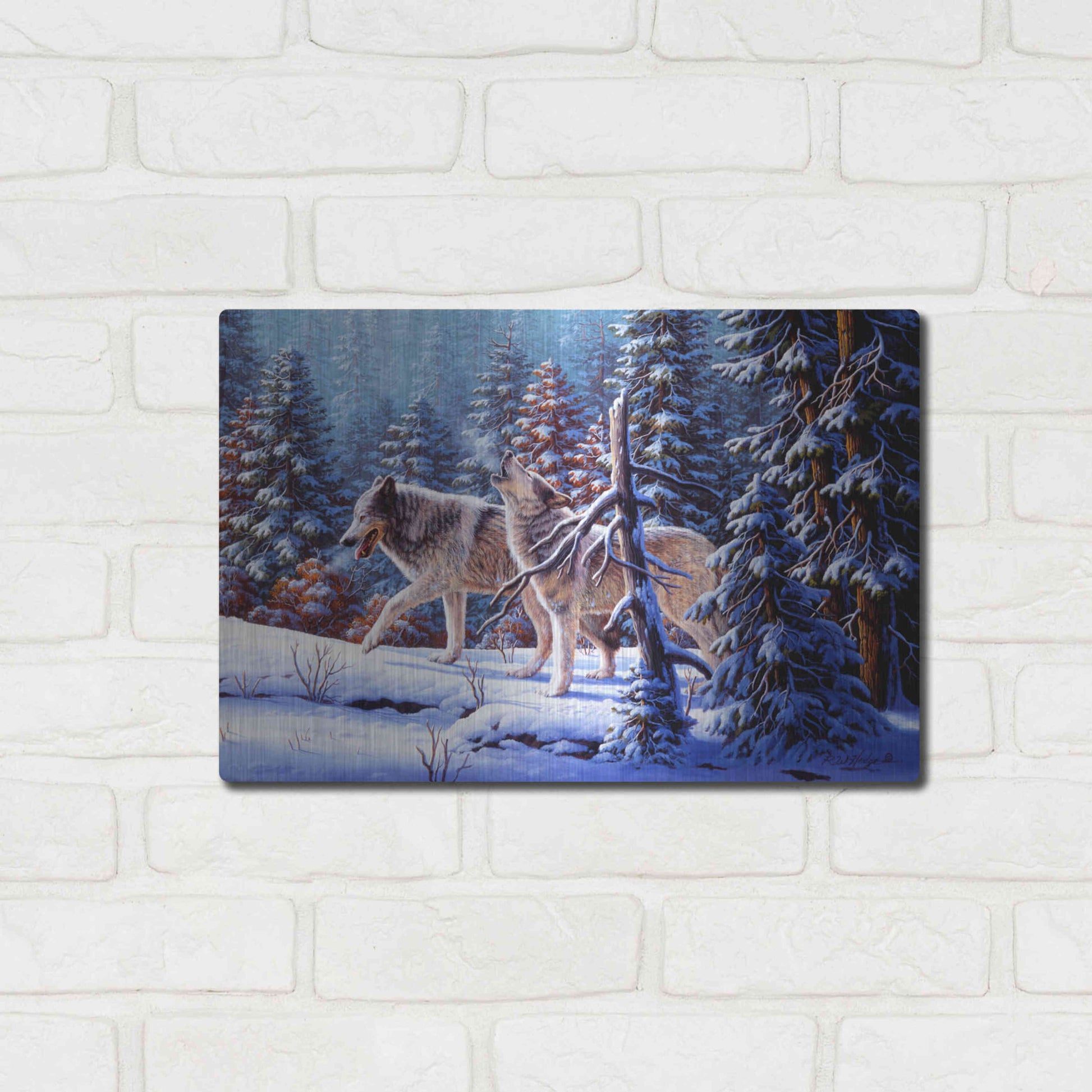 Luxe Metal Art 'Call To The Free' by R. Hed, Metal Wall Art,16x12