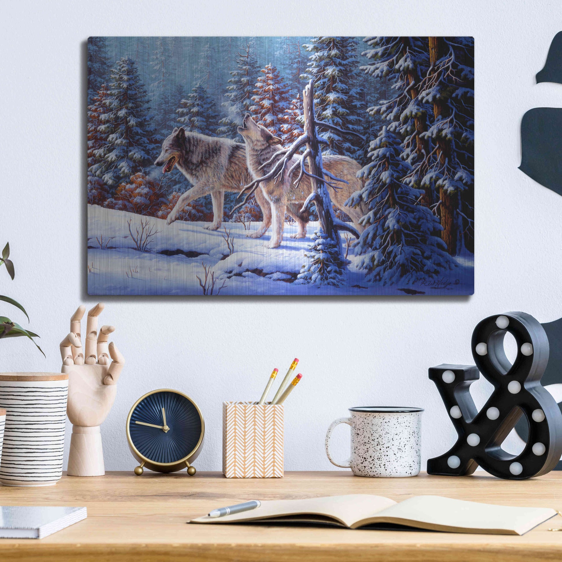 Luxe Metal Art 'Call To The Free' by R. Hed, Metal Wall Art,16x12