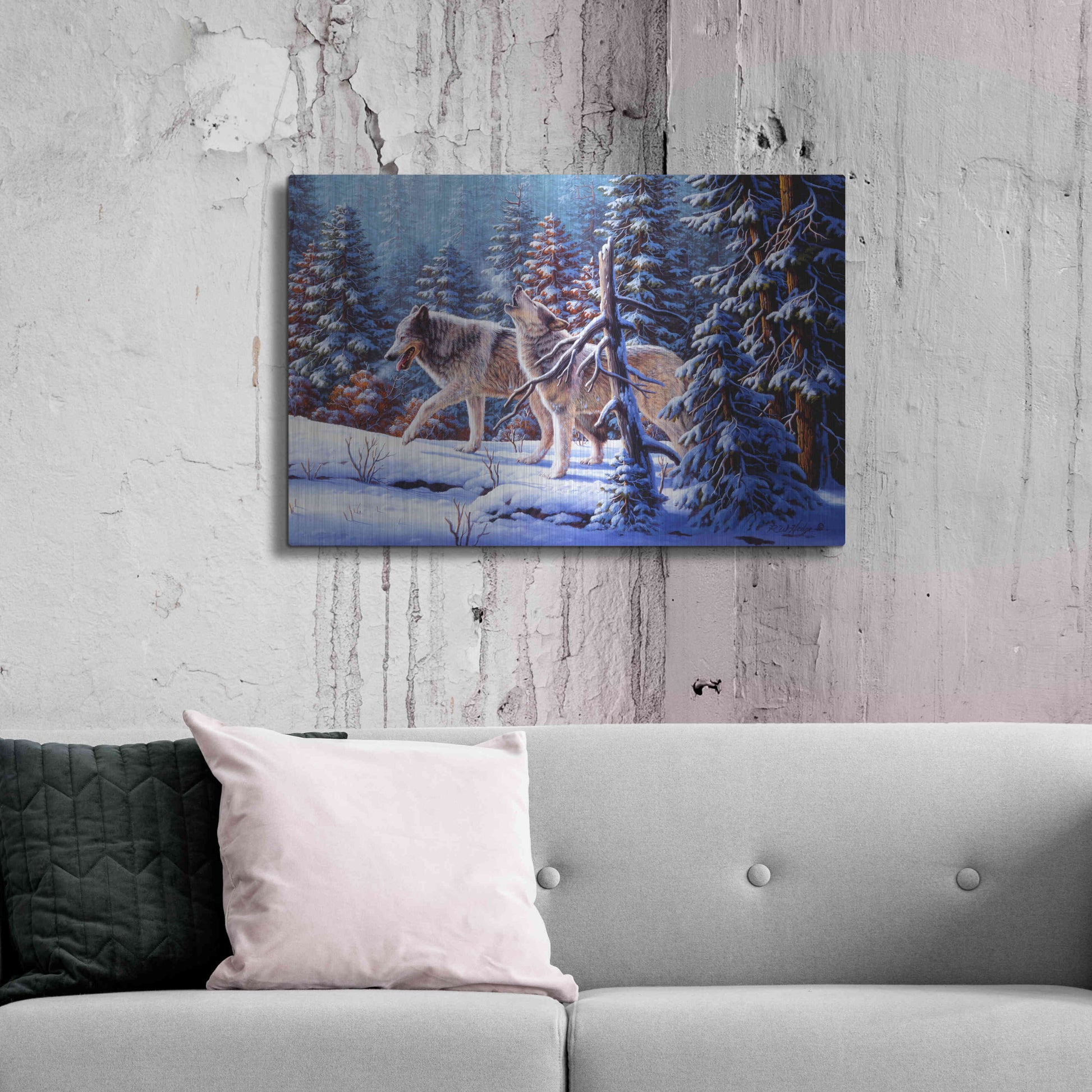 Luxe Metal Art 'Call To The Free' by R. Hed, Metal Wall Art,36x24