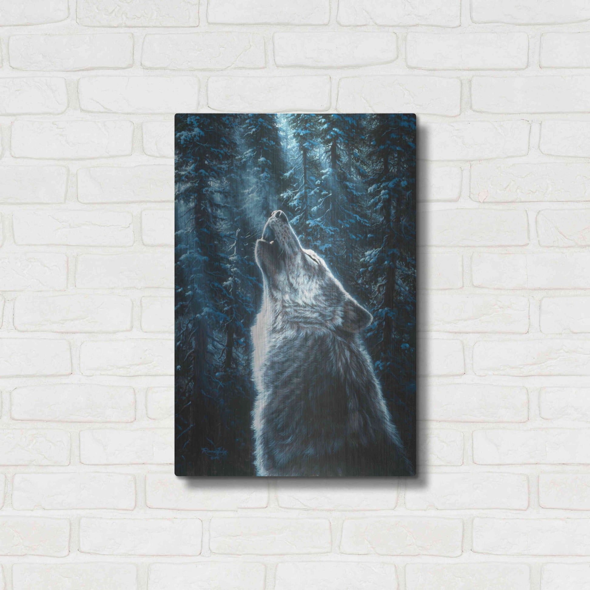 Luxe Metal Art 'Moonlight' by R. Hed, Metal Wall Art,16x24