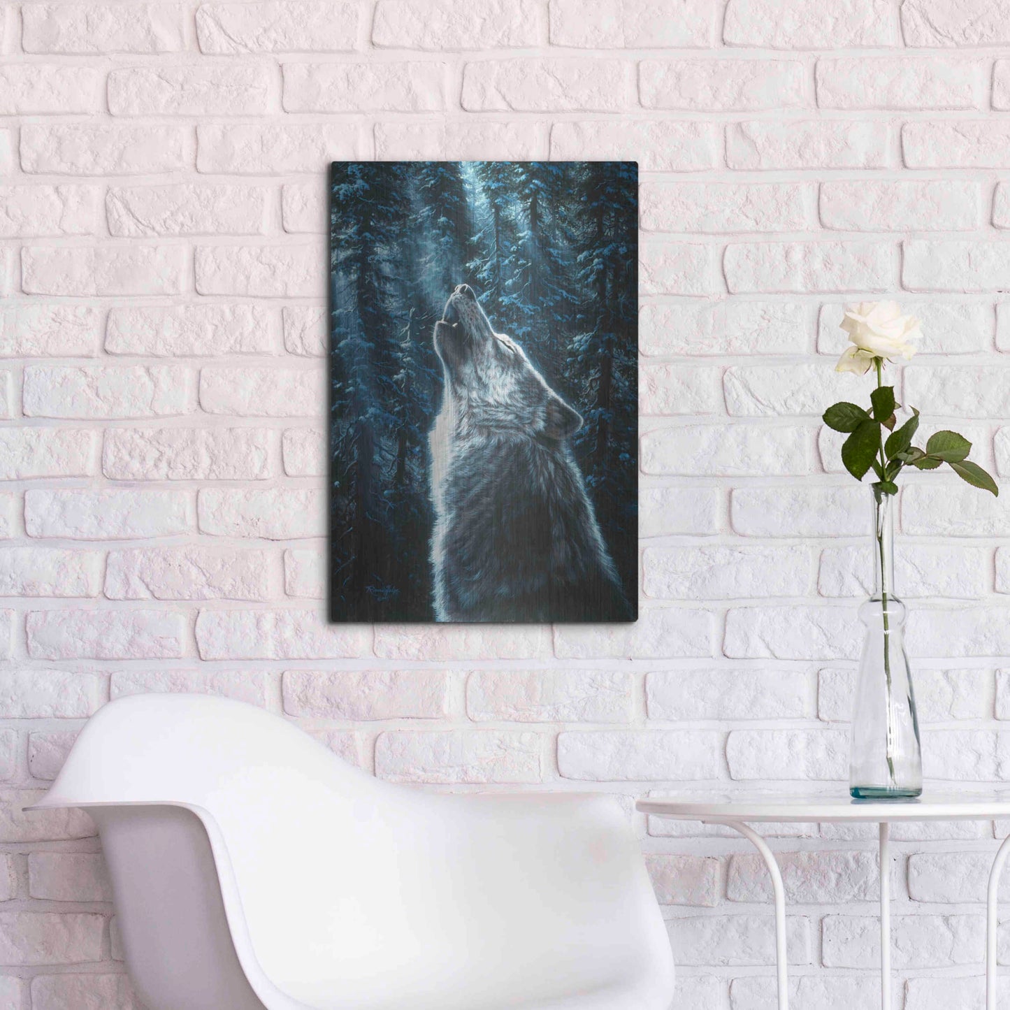 Luxe Metal Art 'Moonlight' by R. Hed, Metal Wall Art,16x24