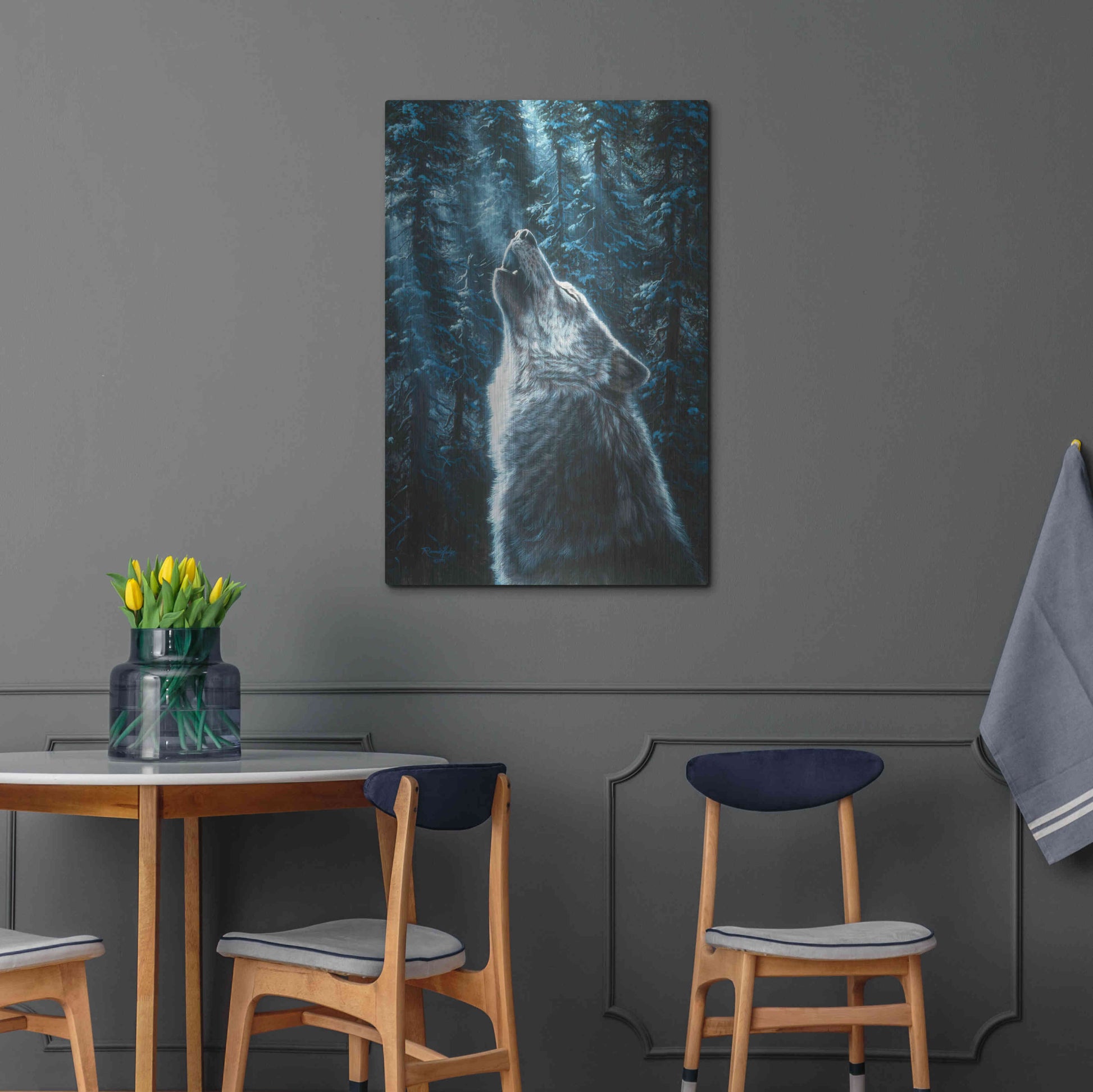 Luxe Metal Art 'Moonlight' by R. Hed, Metal Wall Art,24x36