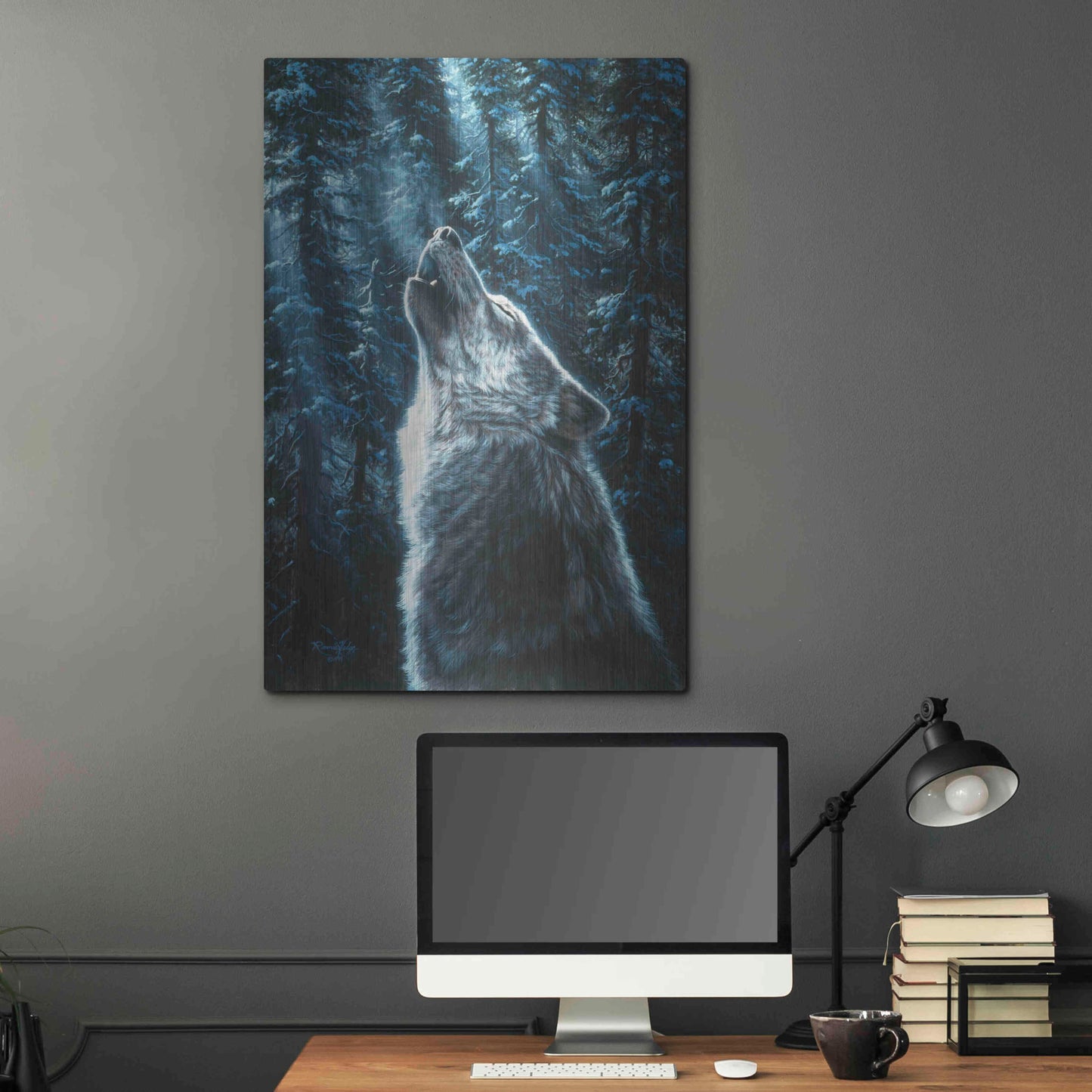 Luxe Metal Art 'Moonlight' by R. Hed, Metal Wall Art,24x36