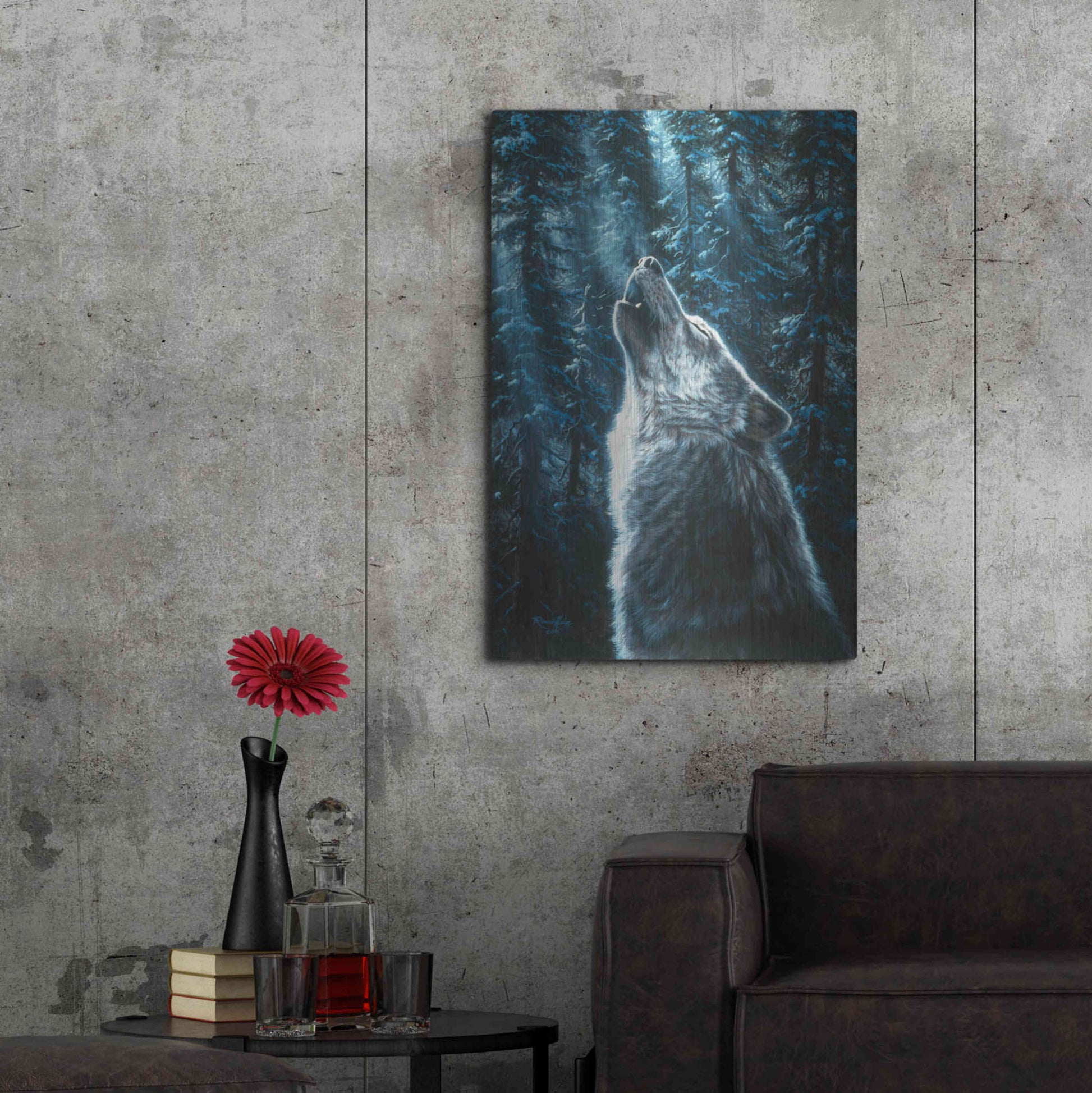Luxe Metal Art 'Moonlight' by R. Hed, Metal Wall Art,24x36
