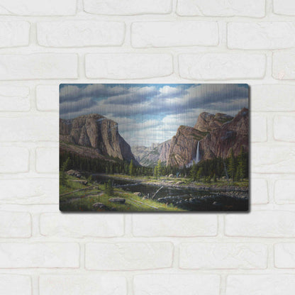 Luxe Metal Art 'River Of Mercy' by R. Hed, Metal Wall Art,16x12