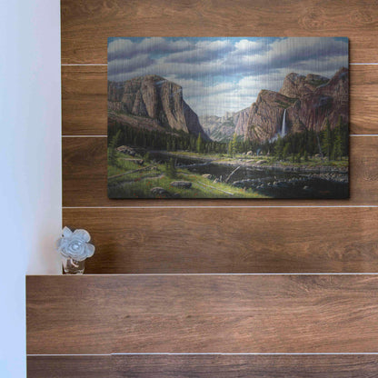 Luxe Metal Art 'River Of Mercy' by R. Hed, Metal Wall Art,16x12