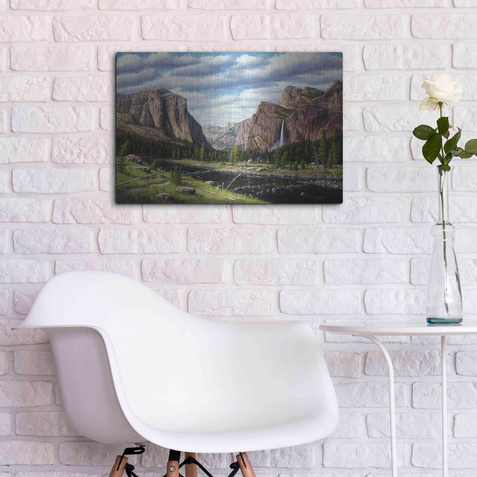 Luxe Metal Art 'River Of Mercy' by R. Hed, Metal Wall Art,24x16