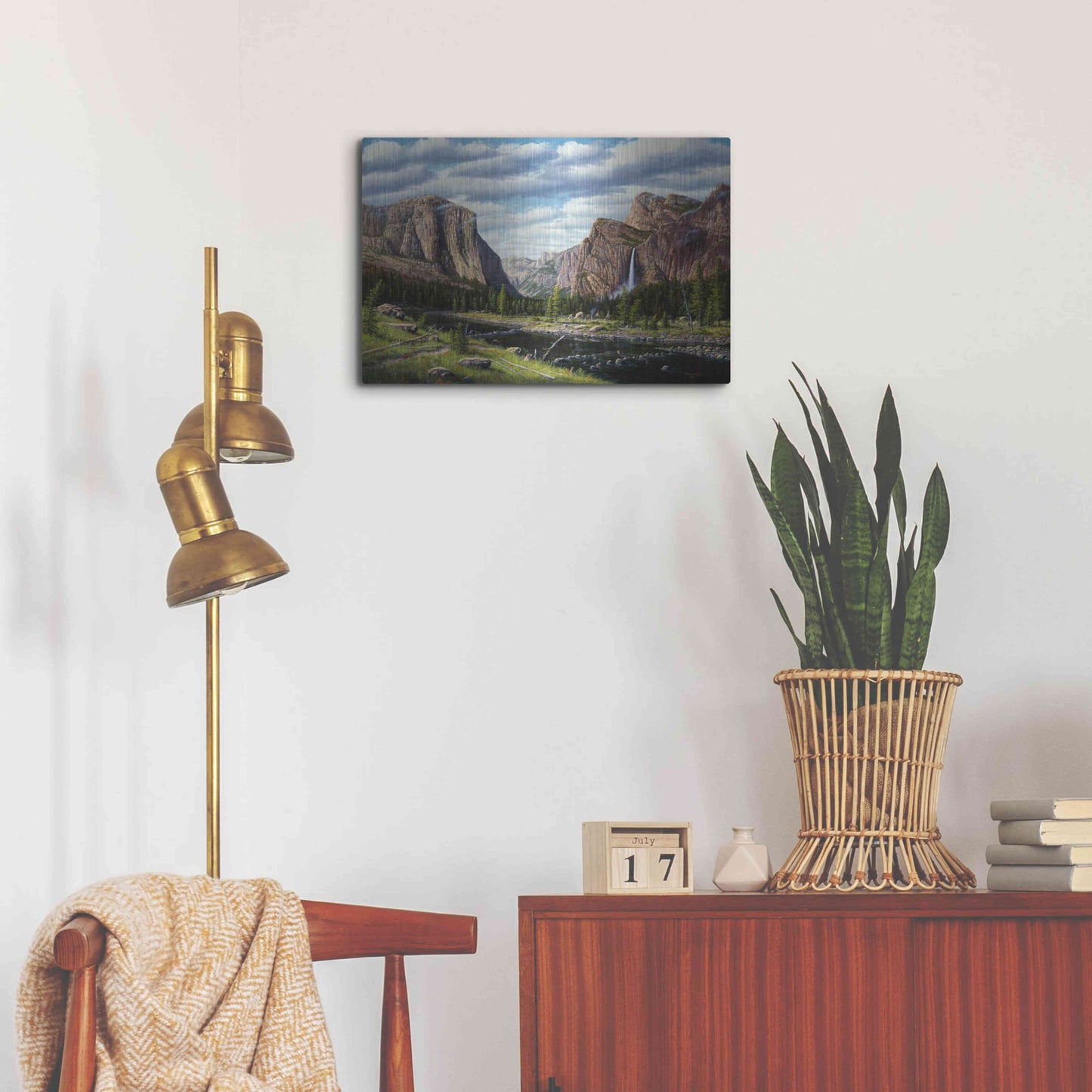 Luxe Metal Art 'River Of Mercy' by R. Hed, Metal Wall Art,24x16