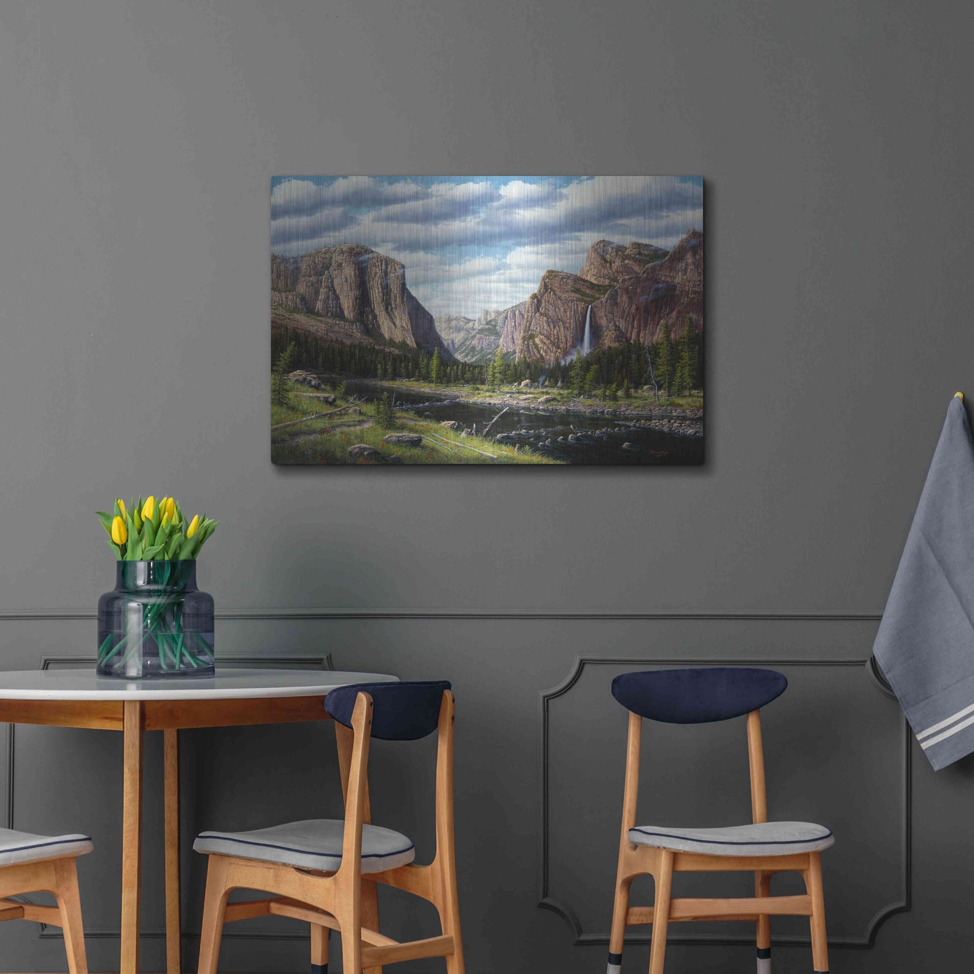 Luxe Metal Art 'River Of Mercy' by R. Hed, Metal Wall Art,36x24