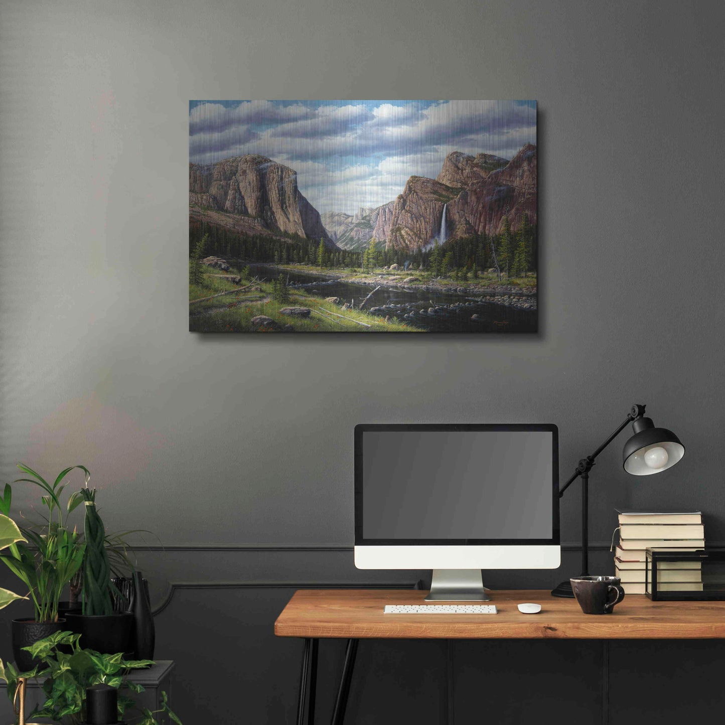 Luxe Metal Art 'River Of Mercy' by R. Hed, Metal Wall Art,36x24