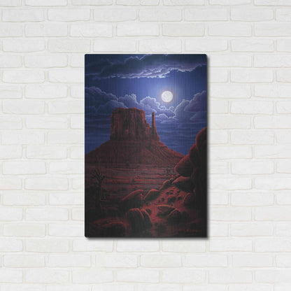 Luxe Metal Art 'Navaho Moon' by R. Hed, Metal Wall Art,24x36