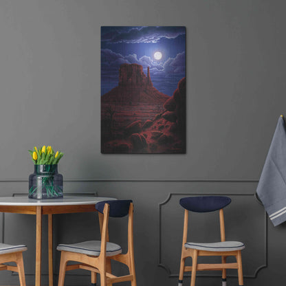 Luxe Metal Art 'Navaho Moon' by R. Hed, Metal Wall Art,24x36