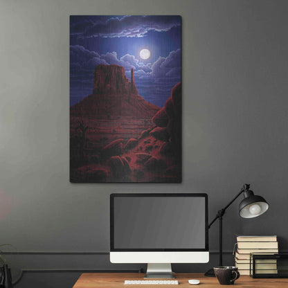 Luxe Metal Art 'Navaho Moon' by R. Hed, Metal Wall Art,24x36