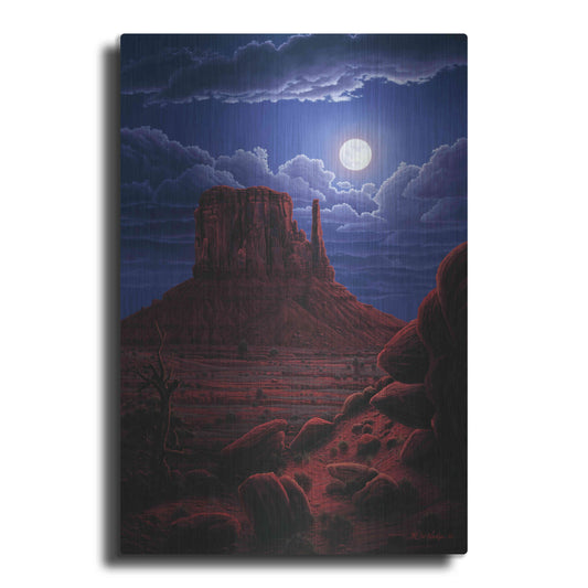 Luxe Metal Art 'Navaho Moon' by R. Hed, Metal Wall Art