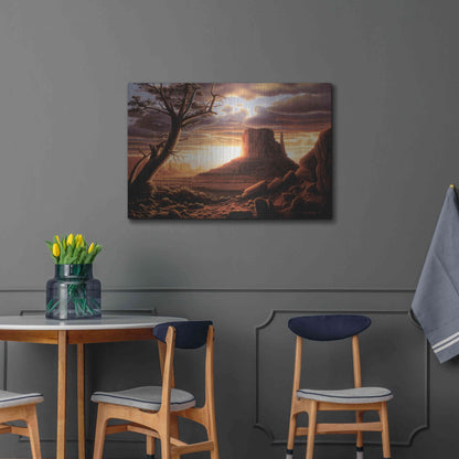 Luxe Metal Art 'The Southwest Sun' by R. Hed, Metal Wall Art,36x24