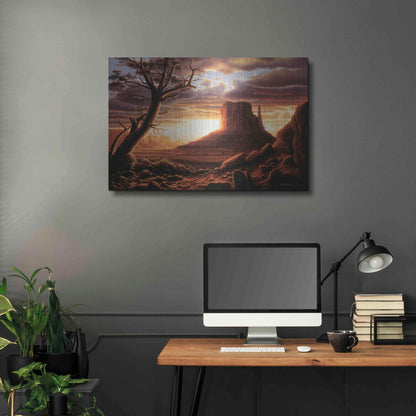 Luxe Metal Art 'The Southwest Sun' by R. Hed, Metal Wall Art,36x24