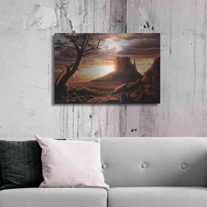 Luxe Metal Art 'The Southwest Sun' by R. Hed, Metal Wall Art,36x24