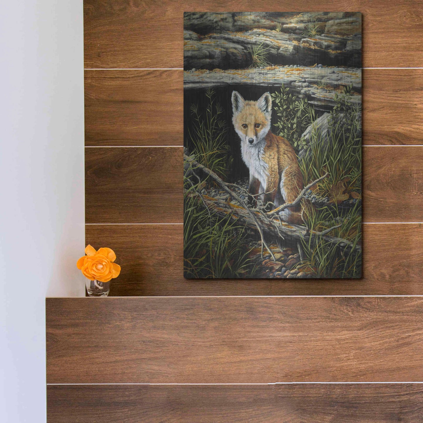 Luxe Metal Art 'Anticipation' by R. Hed, Metal Wall Art,12x16