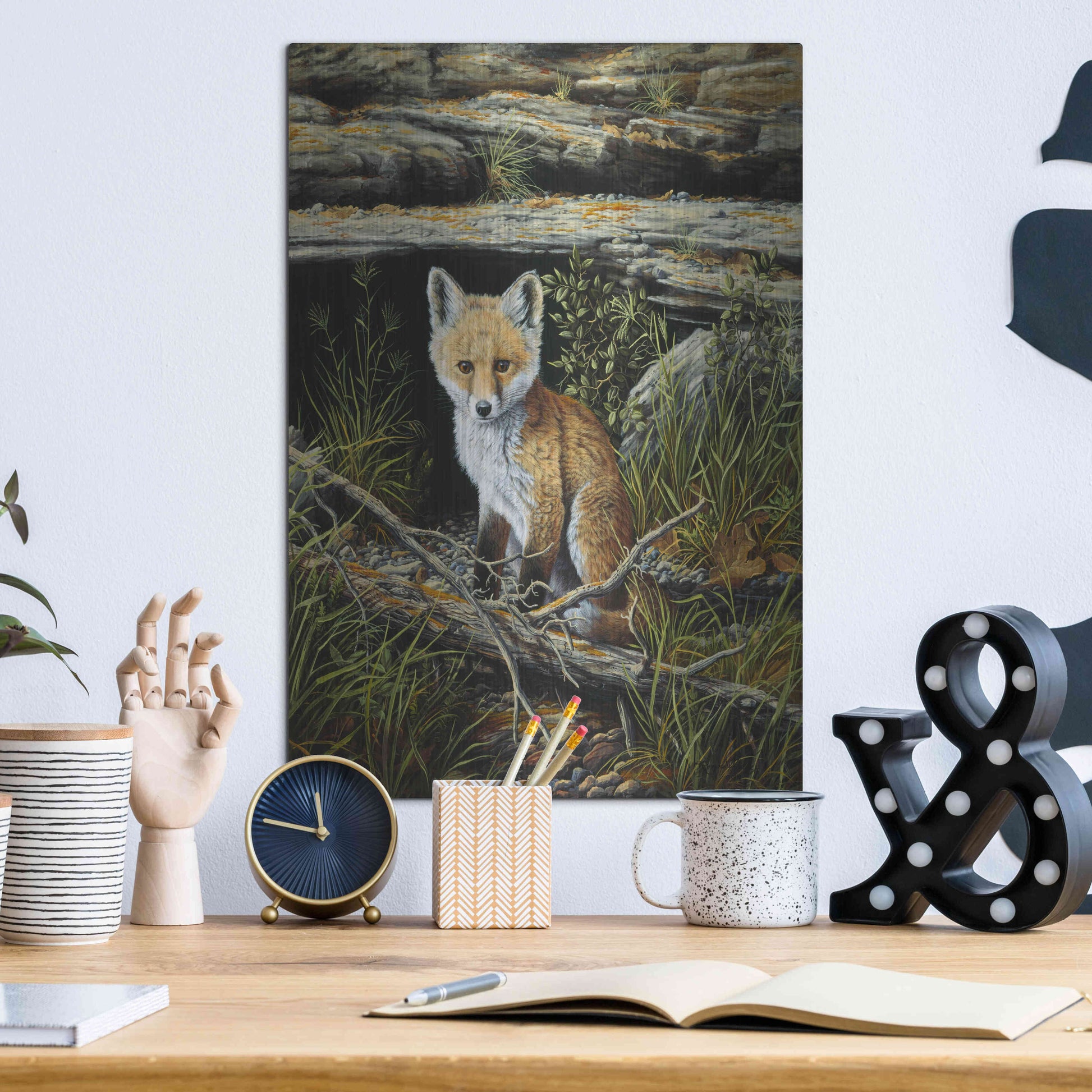 Luxe Metal Art 'Anticipation' by R. Hed, Metal Wall Art,12x16