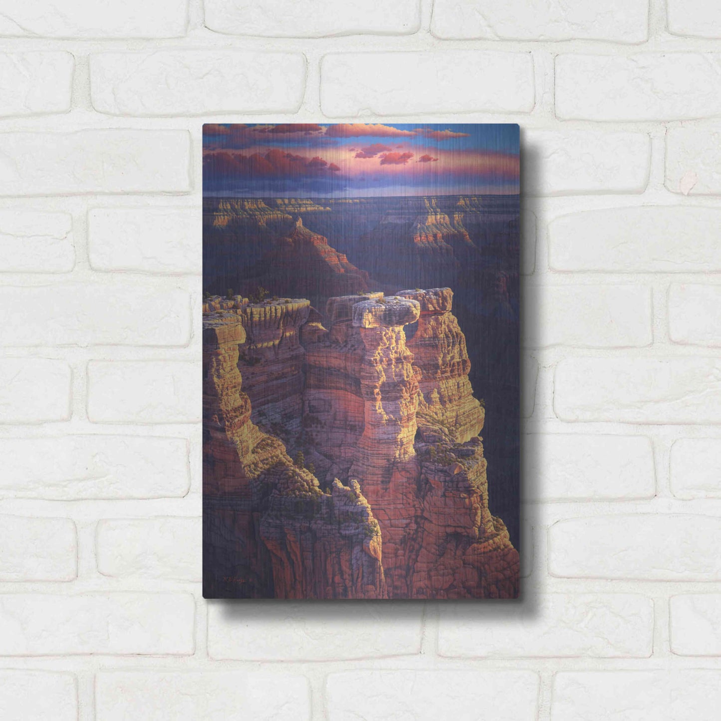 Luxe Metal Art 'The Gold Of Arizona' by R. Hed, Metal Wall Art,12x16