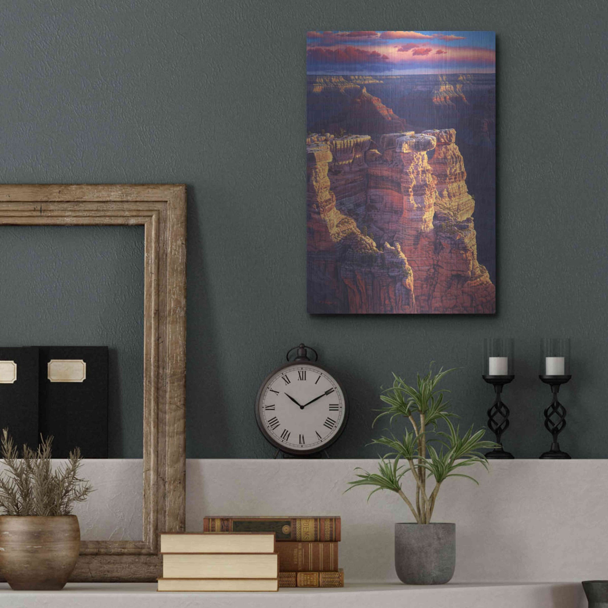 Luxe Metal Art 'The Gold Of Arizona' by R. Hed, Metal Wall Art,12x16