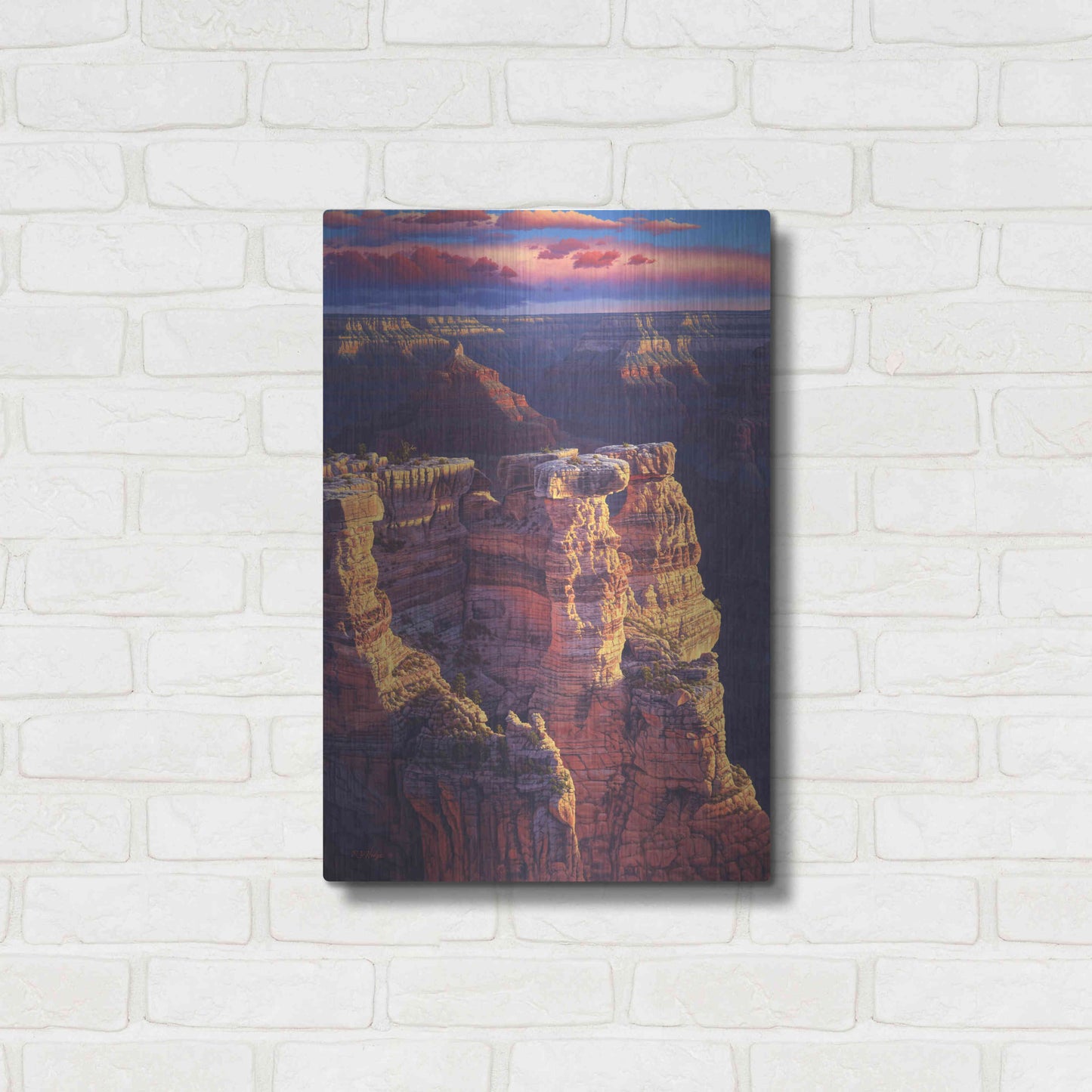Luxe Metal Art 'The Gold Of Arizona' by R. Hed, Metal Wall Art,16x24